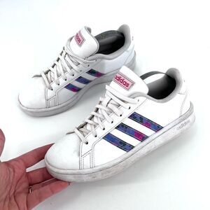 Adidas Grand Court White Floral Size 6.5